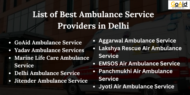 Compare Ambulance Service in Delhi