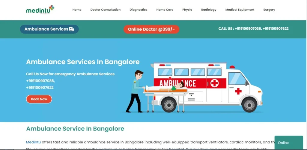 Top 10 Ambulance Service in Bangalore