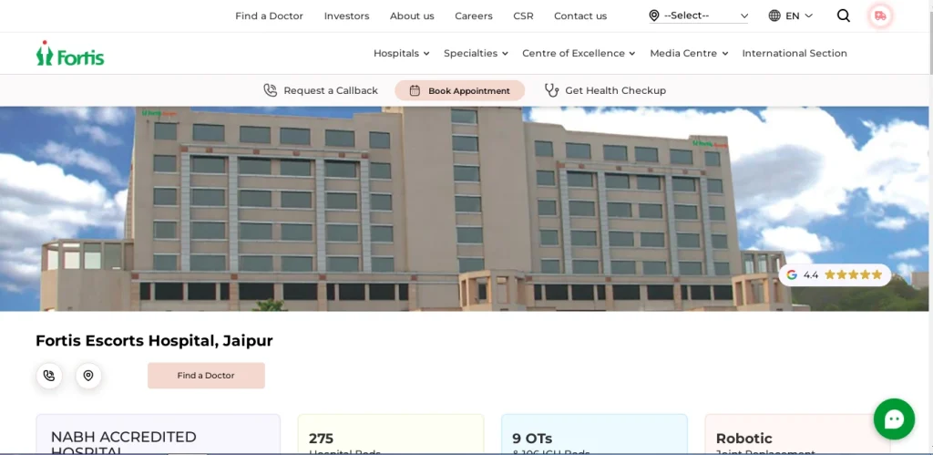 Top 10 Private and Government Hospitals in Rajasthan