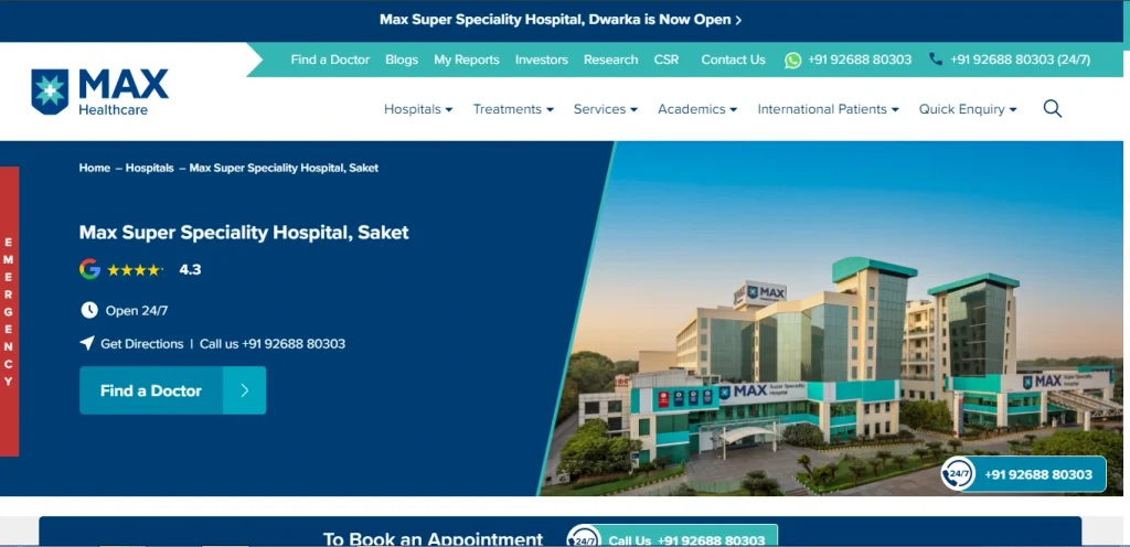 Max Super Speciality Hospital