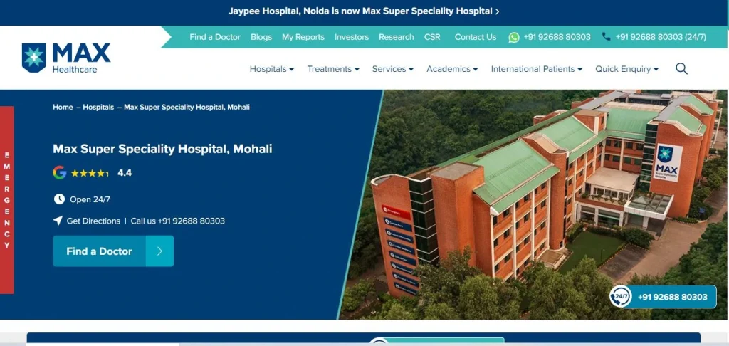 Max Super Speciality Hospital